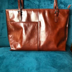 Beautiful tan leather bag